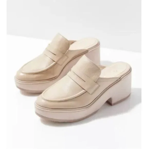 Matisse Footwear Kelly Platform Mule Oxford Cream Beige Minimalist Leather New 8 - Picture 2 of 13
